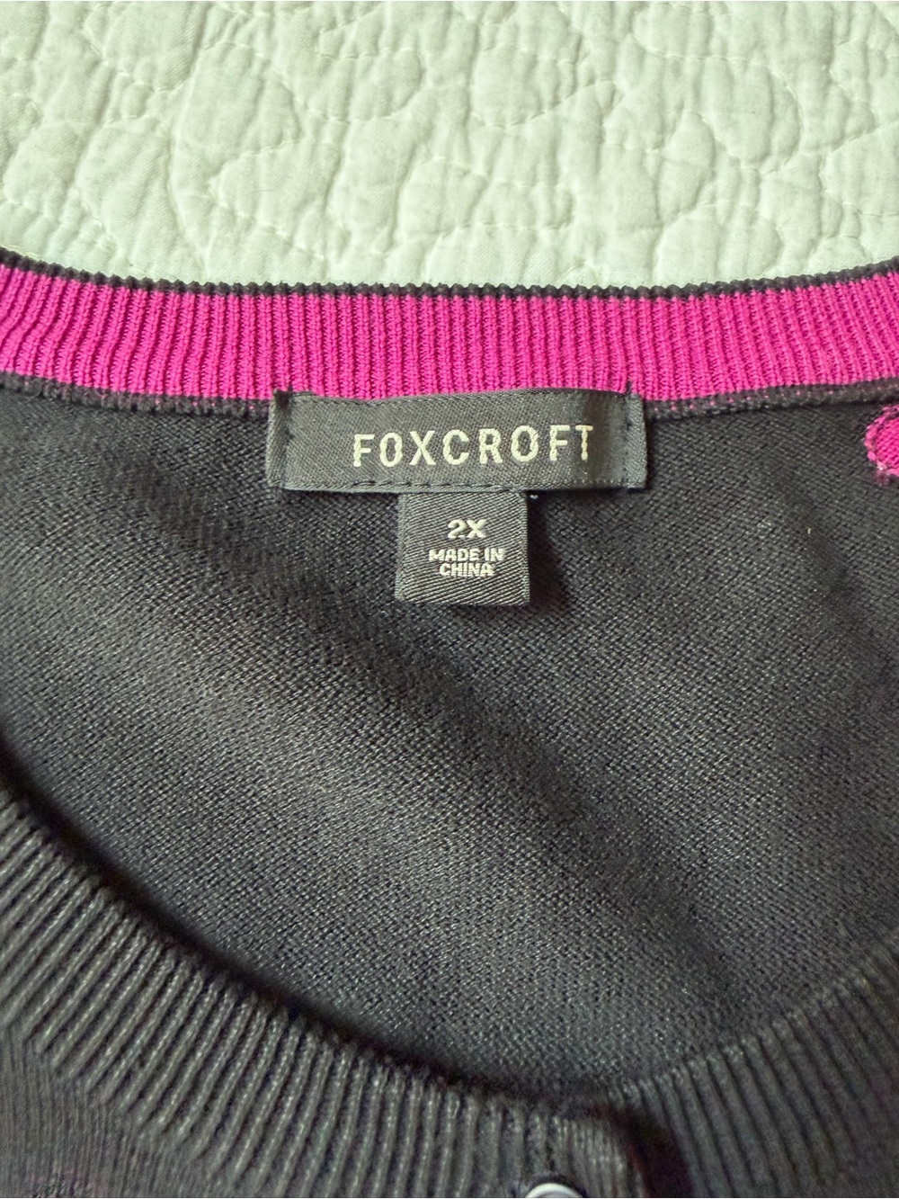 Foxcroft Rainbow Polka Dot cardigan 100% cotton - Picture 5 of 8